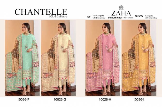 Zaha Chanterelle Vol 2 Heavy Embroidery Festive Wear Wholesale Pakistani Suits
